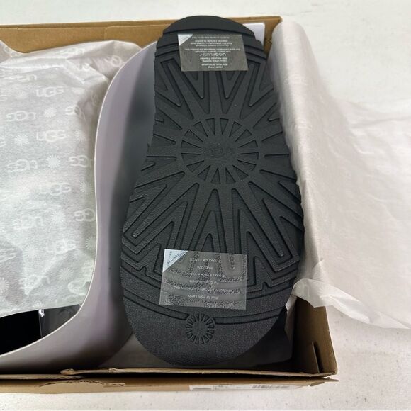 New Ugg Disco Marble Slide Platform Sandal Slippers Black White - Picture 5 of 6